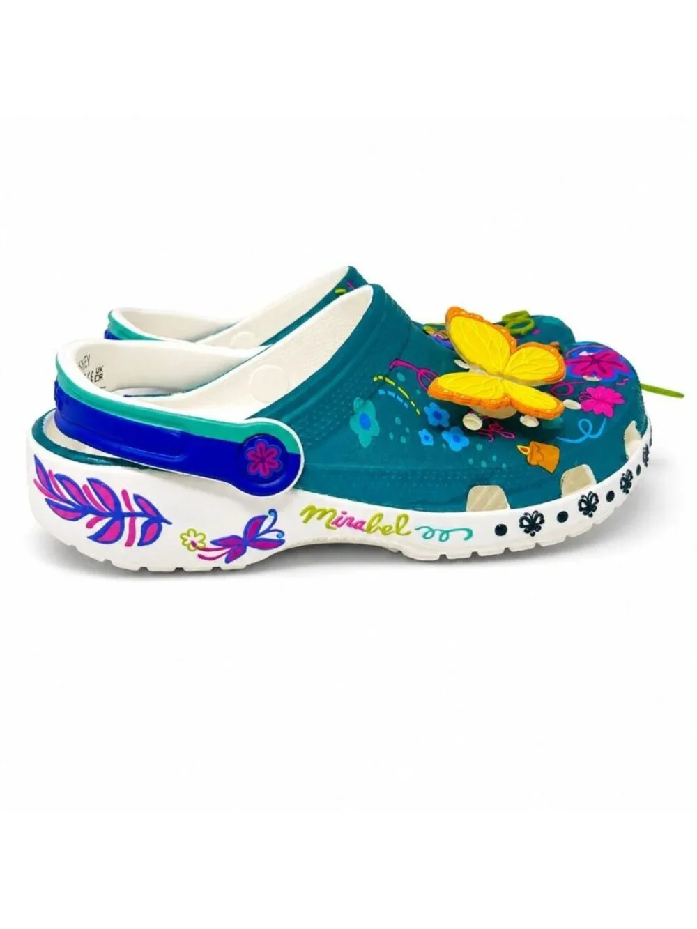 Crocs Kids Encanto Mirabel Disney Classic Clogs White J4 Womens 6 Slip-On Shoes